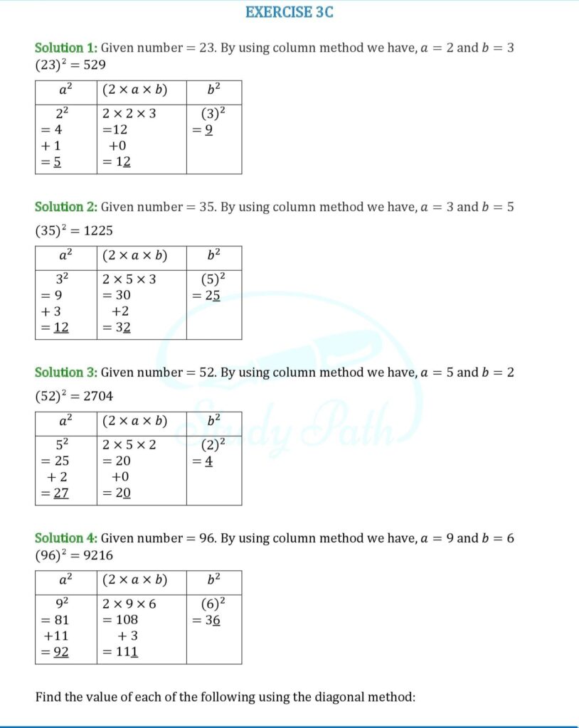 RS Aggarwal Class 8 Exercise 3C Solutions 1