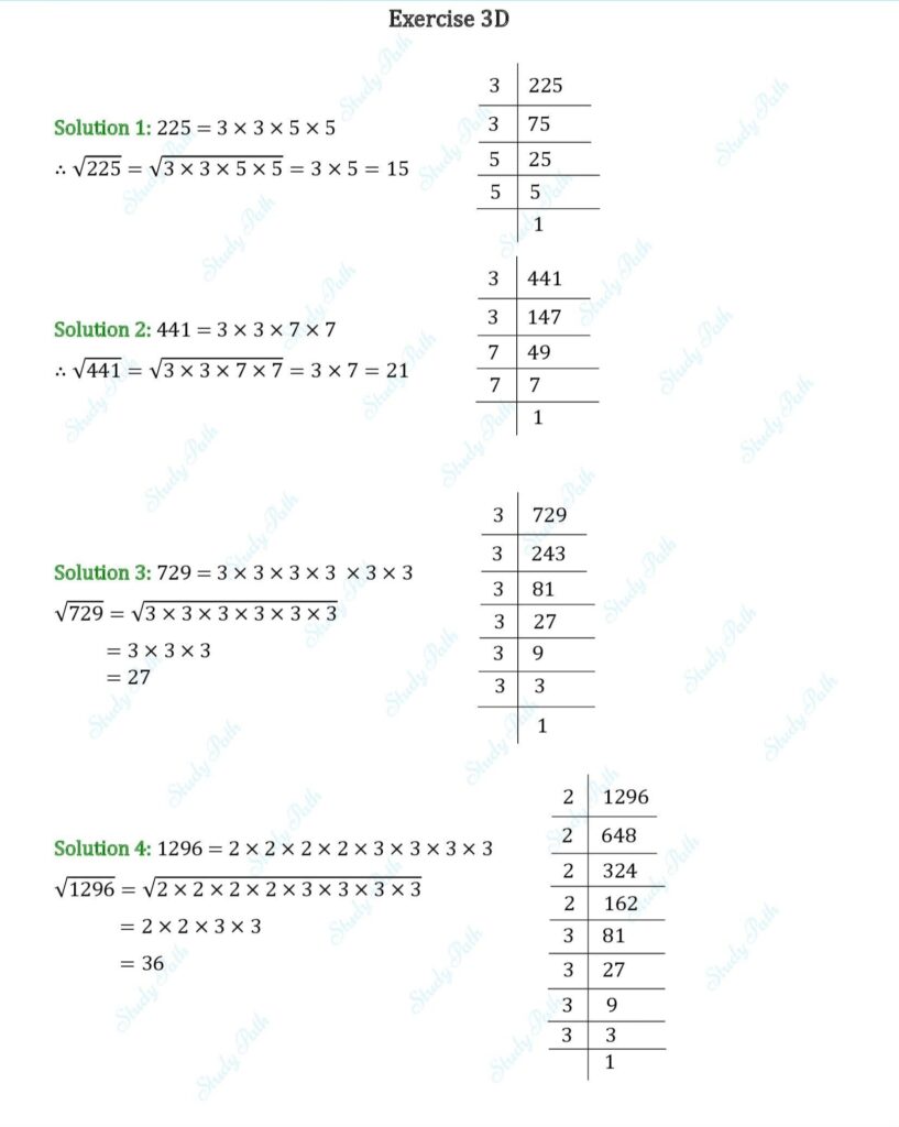 RS Aggarwal Class 8 Exercise 3D Solutions 1