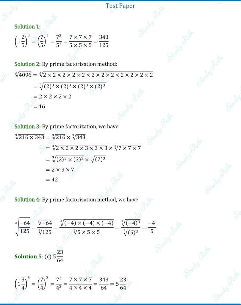 RS Aggarwal Class 8 Chapter 3 Solutions – Squares and Square Roots 1