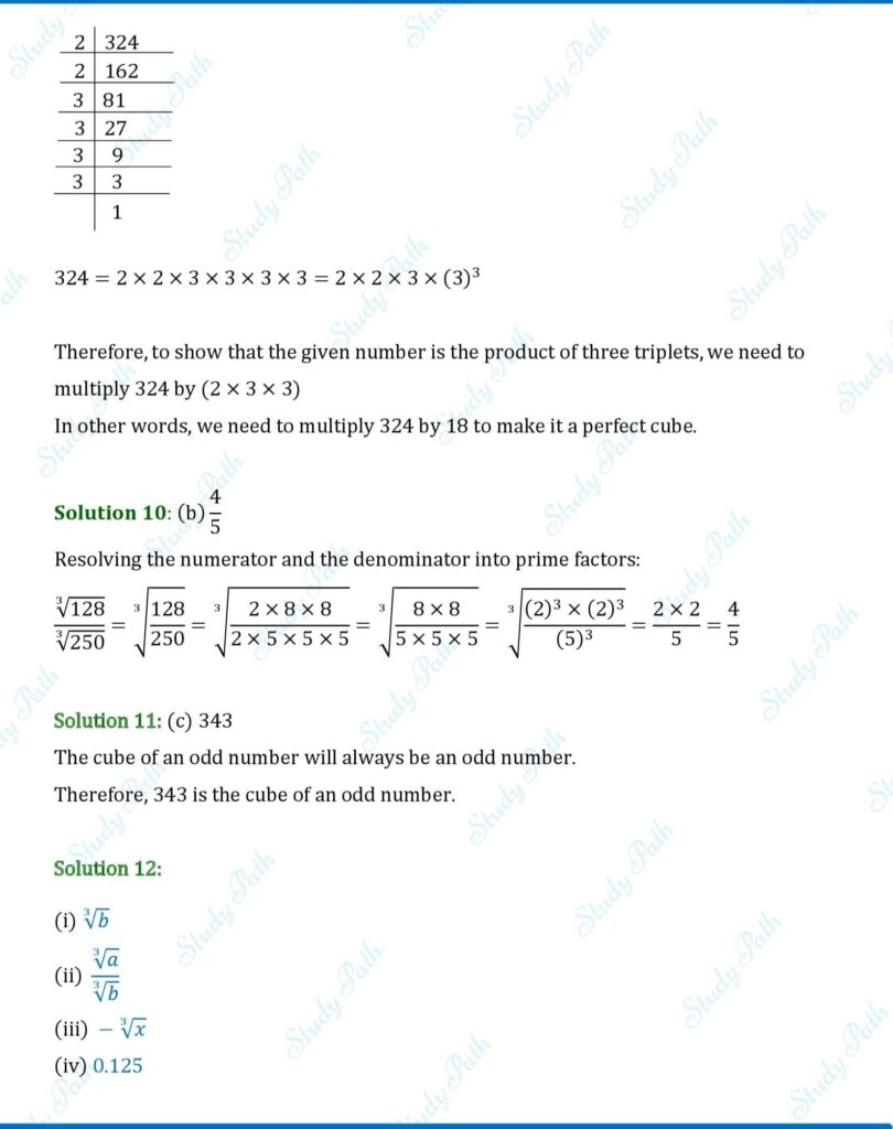 RS Aggarwal Class 8 Chapter 3 Solutions – Squares and Square Roots 3