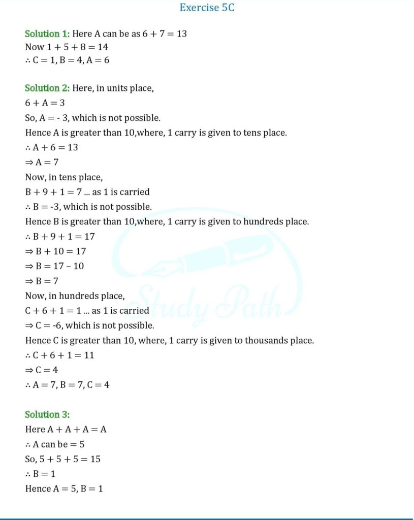 RS Aggarwal Class 8 Exercise 5C Solutions 1
