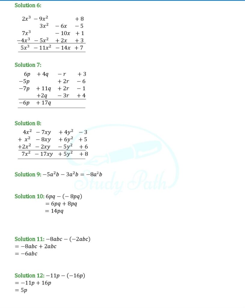 RS Aggarwal Class 8 Exercise 6A Solutions 2