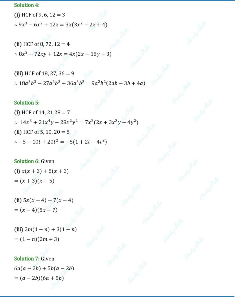 RS Aggarwal Class 8 Exercise 7A Solutions 2