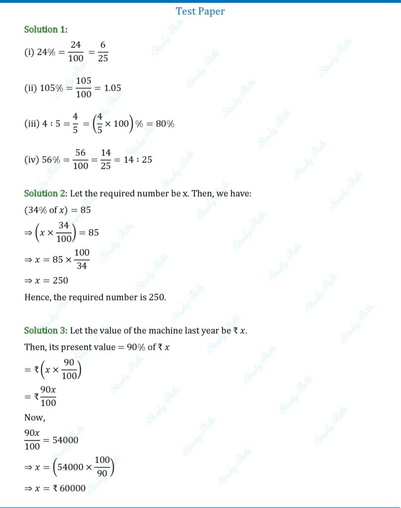 RS Aggarwal Class 8 Chapter 9 Solutions – Direct and Inverse Proportions 1