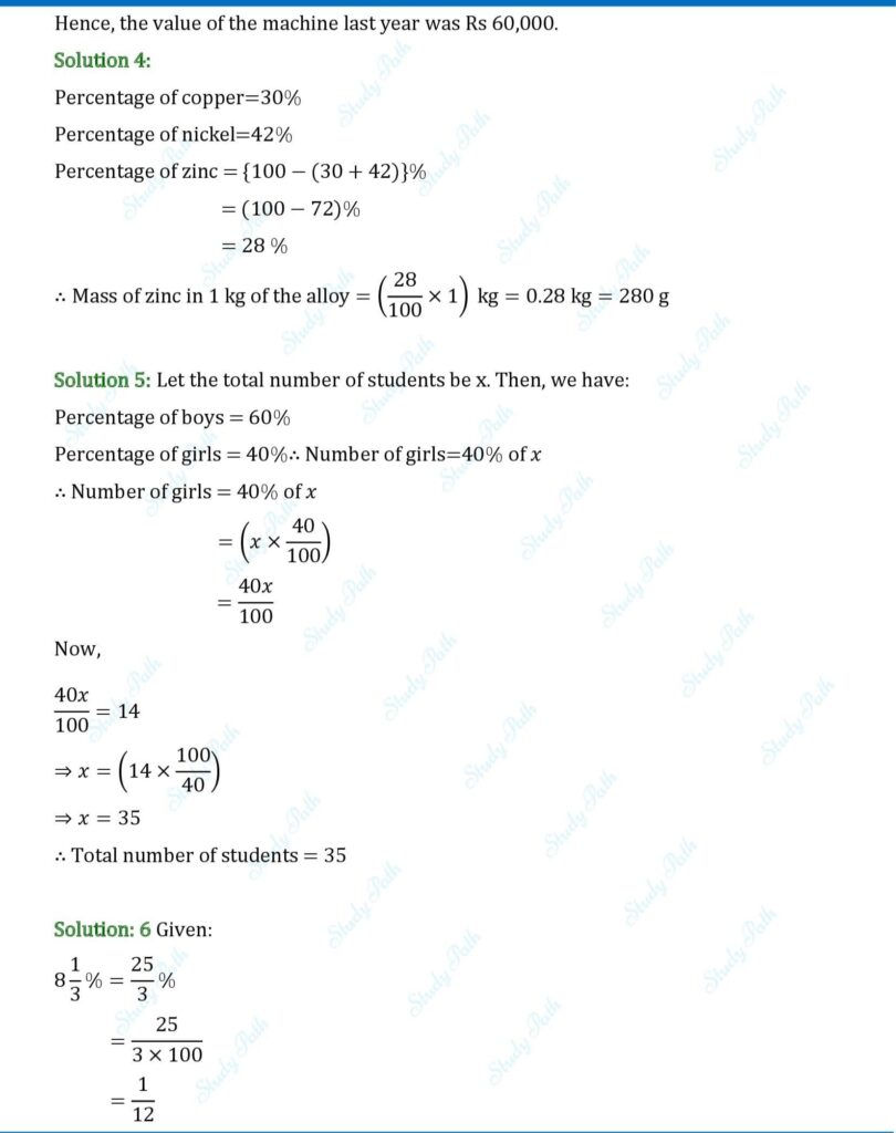RS Aggarwal Class 8 Chapter 9 Solutions – Direct and Inverse Proportions 2