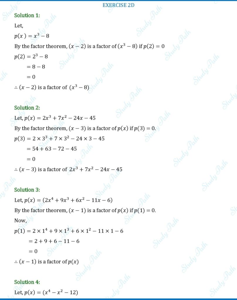 RS Aggarwal Class 9 Ex 2D Solutions 1