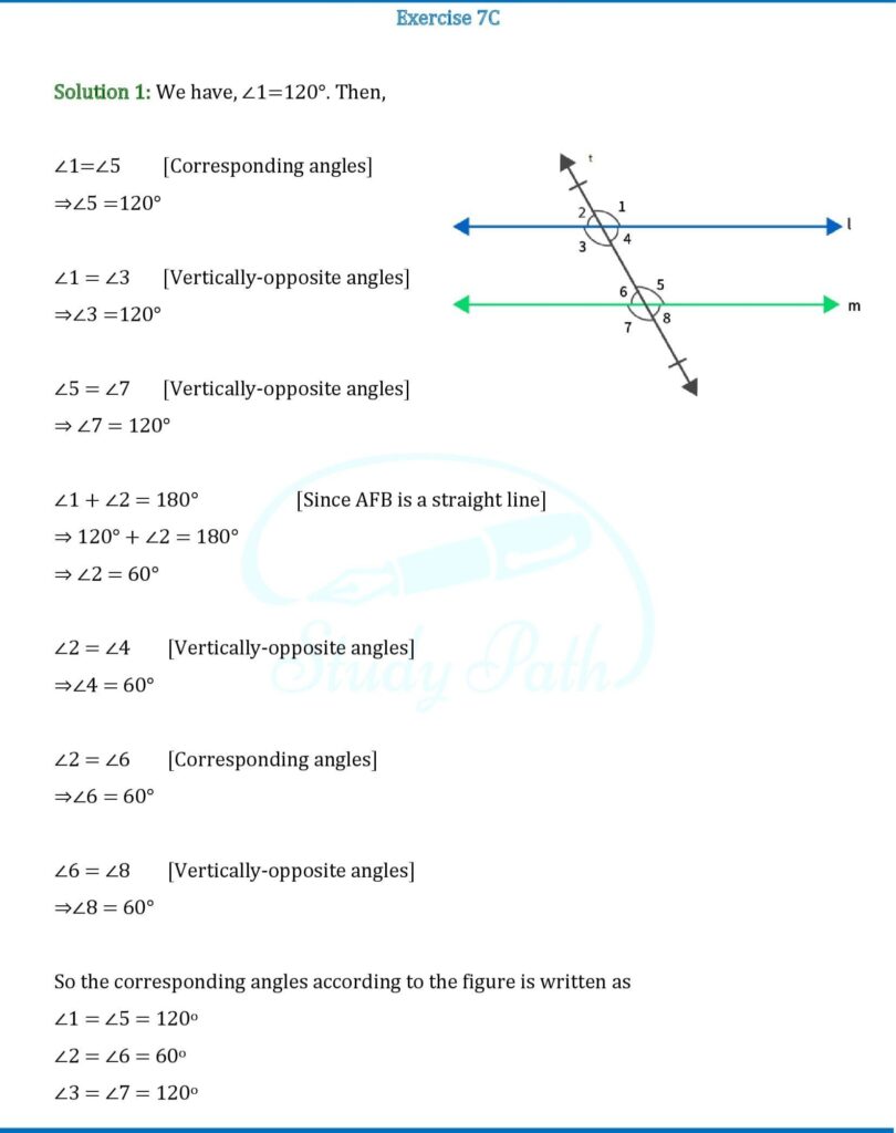 RS Aggarwal Class 9 Exercise 7C Solutions 1