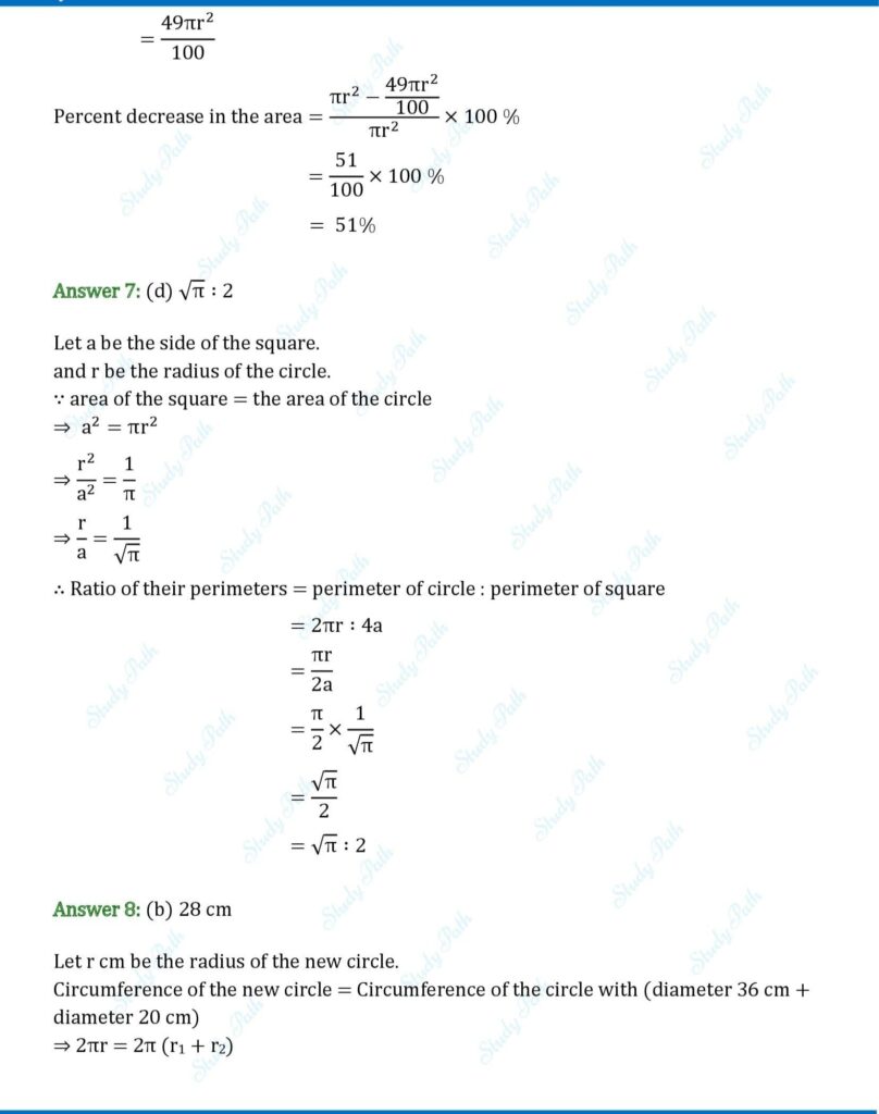RS Aggarwal Class 10 Chapter 16 MCQ Solutions 4