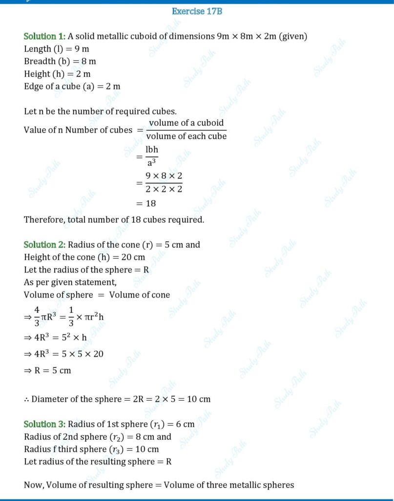 RS Aggarwal Class 10 Exercise 17B Solutions 1