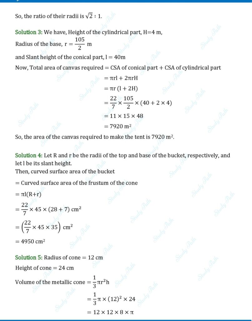 RS Aggarwal Class 10 Chapter 17 Test Yourself Solutions 2