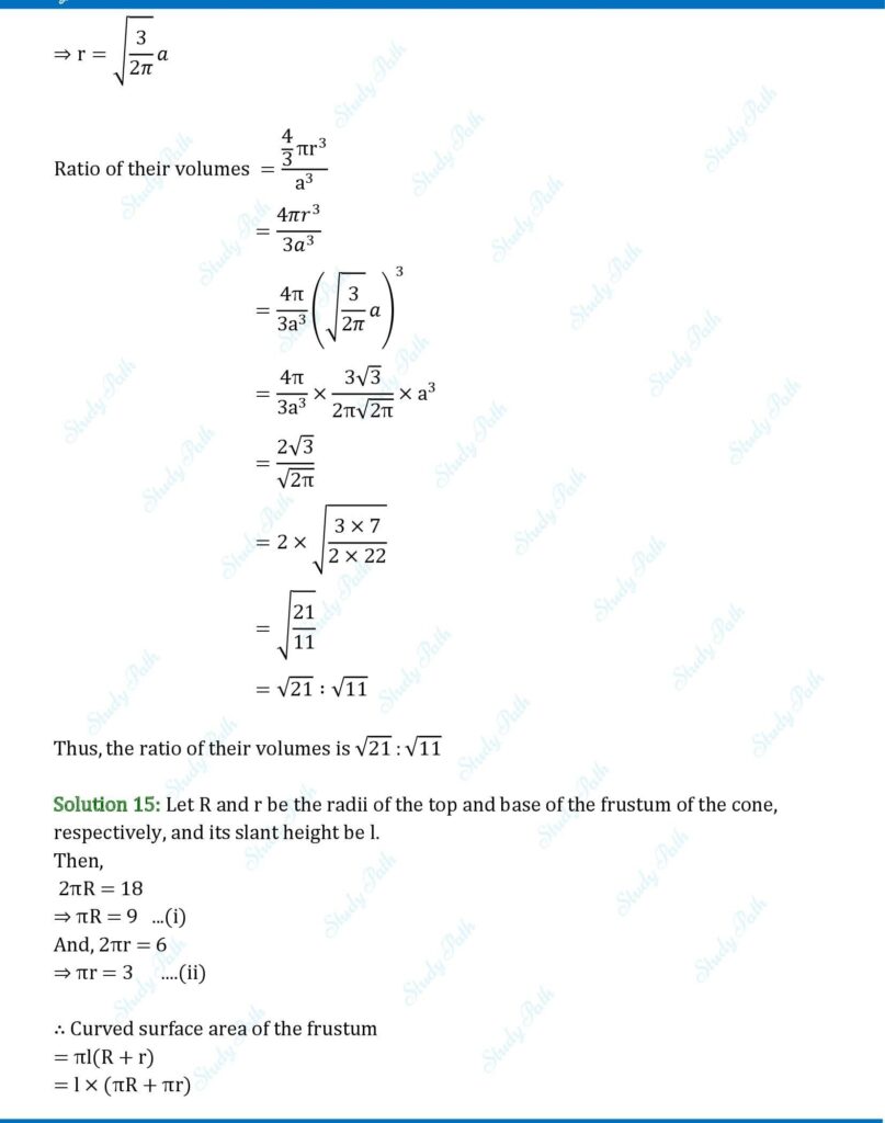 RS Aggarwal Class 10 Chapter 17 Test Yourself Solutions 8