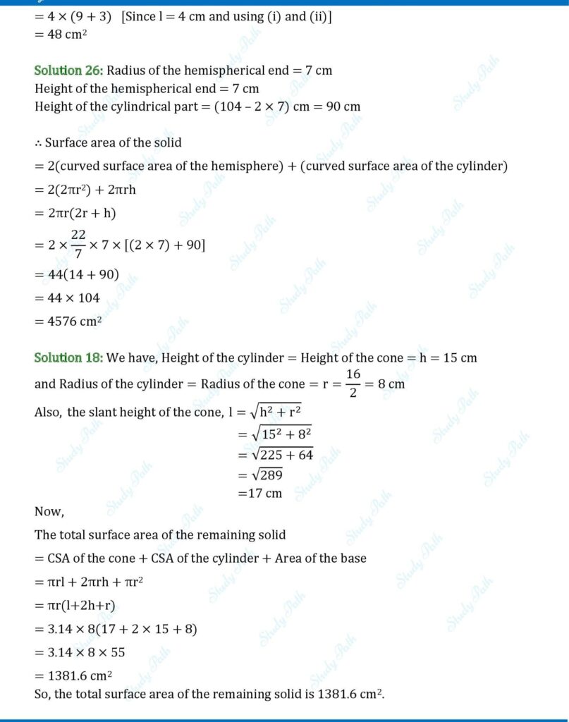 RS Aggarwal Class 10 Chapter 17 Test Yourself Solutions 9