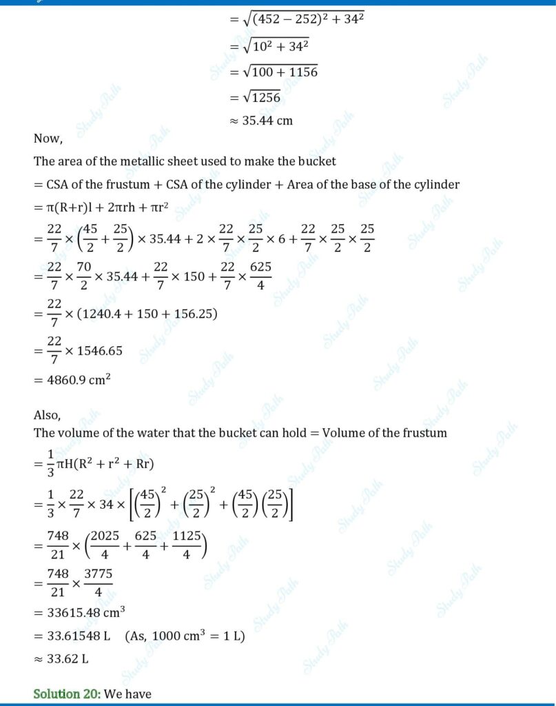 RS Aggarwal Class 10 Chapter 17 Test Yourself Solutions 11