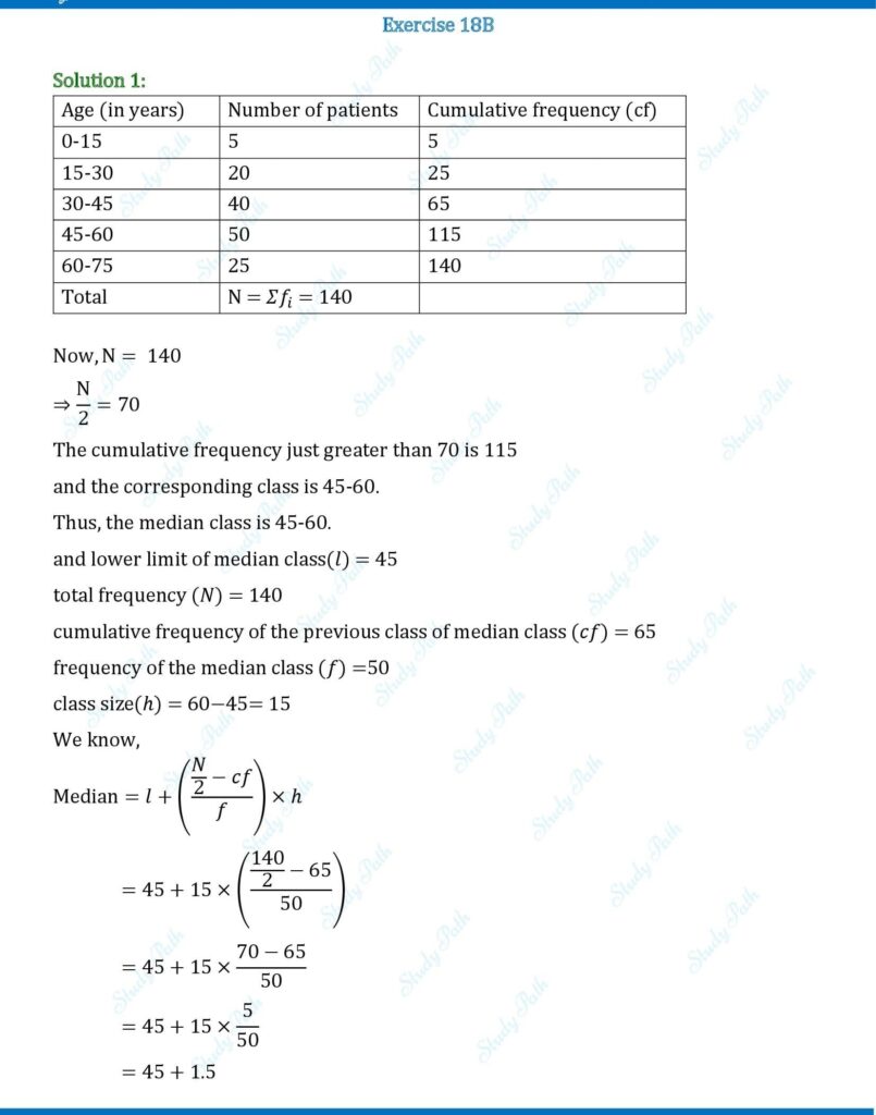 RS Aggarwal Class 10 Exercise 18B Solutions 1