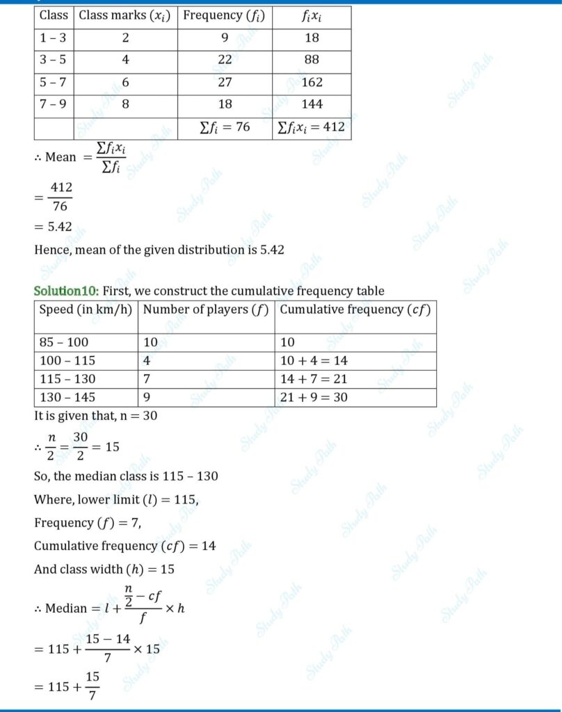 RS Aggarwal Class 10 Chapter 18 Test Yourself Solutions 4