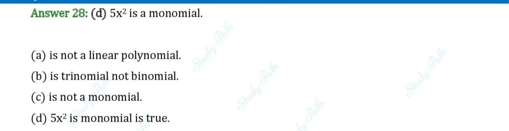 RS Aggarwal Class 10 Chapter 2 Multiple Choice Questions (MCQs) Solutions 10