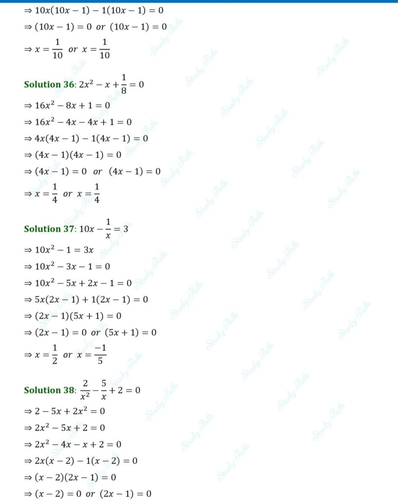 RS Aggarwal Class 10 Exercise 4A Solutions 13