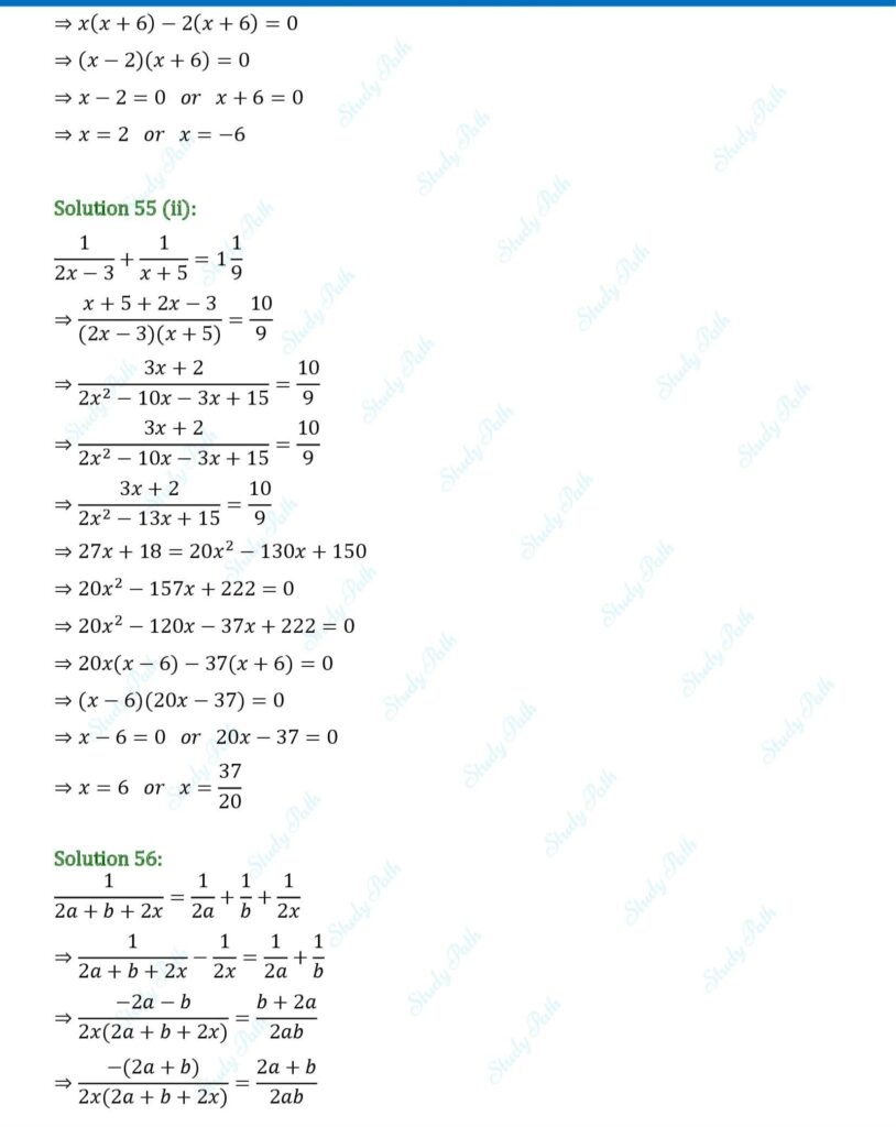 RS Aggarwal Class 10 Exercise 4A Solutions 20