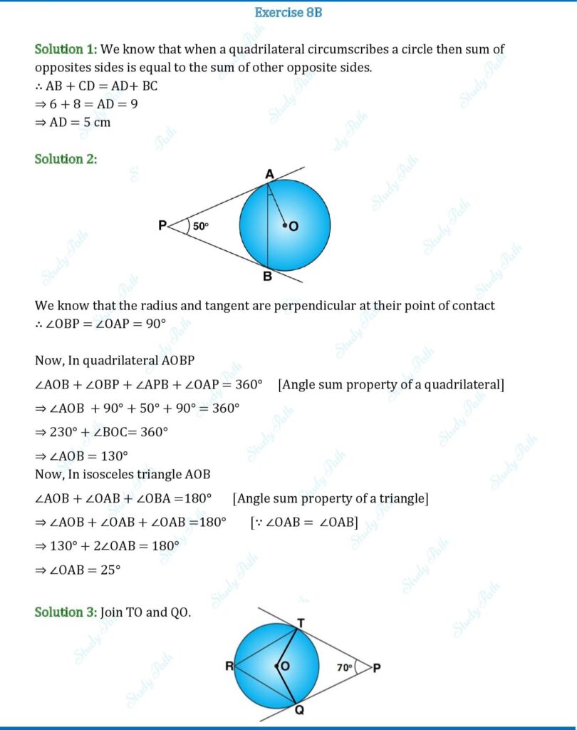 RS Aggarwal Class 10 Exercise 8B Solutions 1