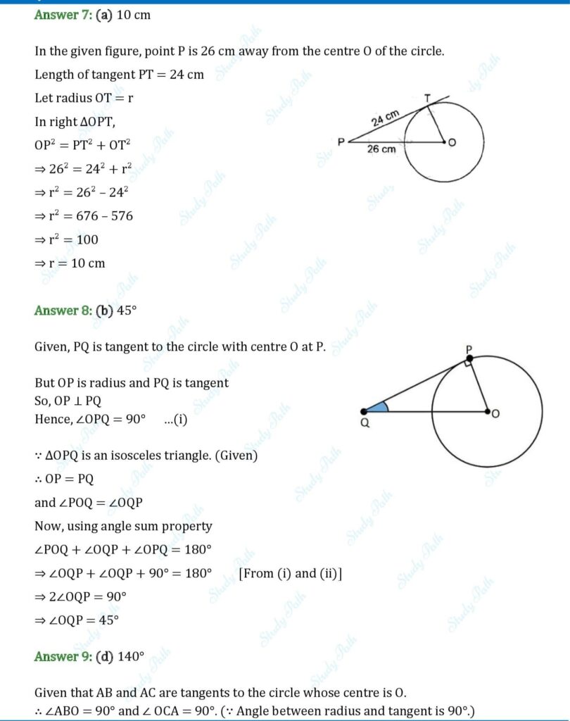 RS Aggarwal Class 10 Chapter 8 MCQs (Multiple Choice Questions) Solutions 3