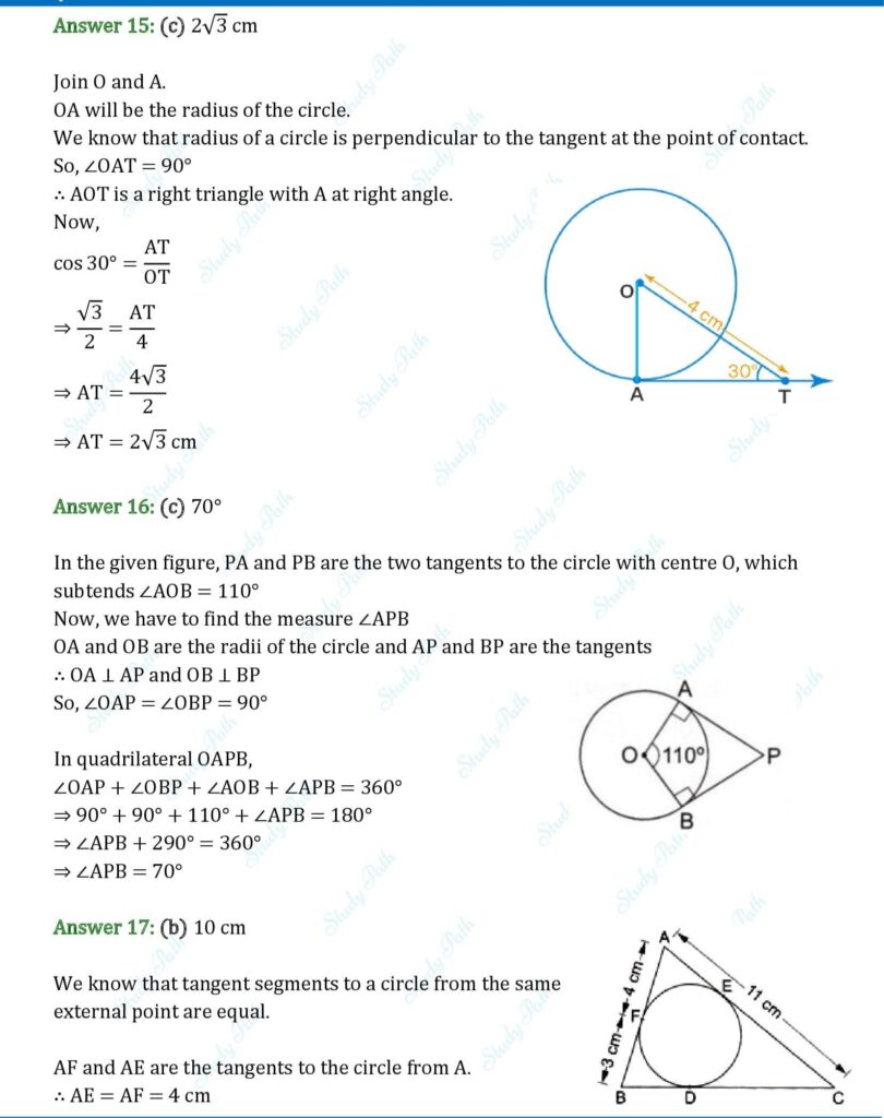 RS Aggarwal Class 10 Chapter 8 MCQs (Multiple Choice Questions) Solutions 7