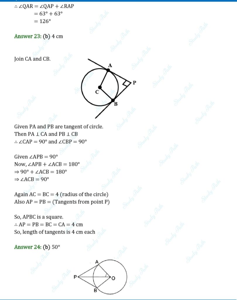 RS Aggarwal Class 10 Chapter 8 MCQs (Multiple Choice Questions) Solutions 12