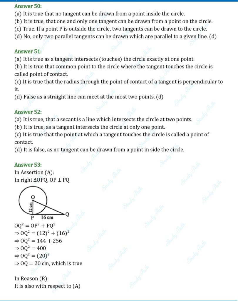 RS Aggarwal Class 10 Chapter 8 MCQs (Multiple Choice Questions) Solutions 30