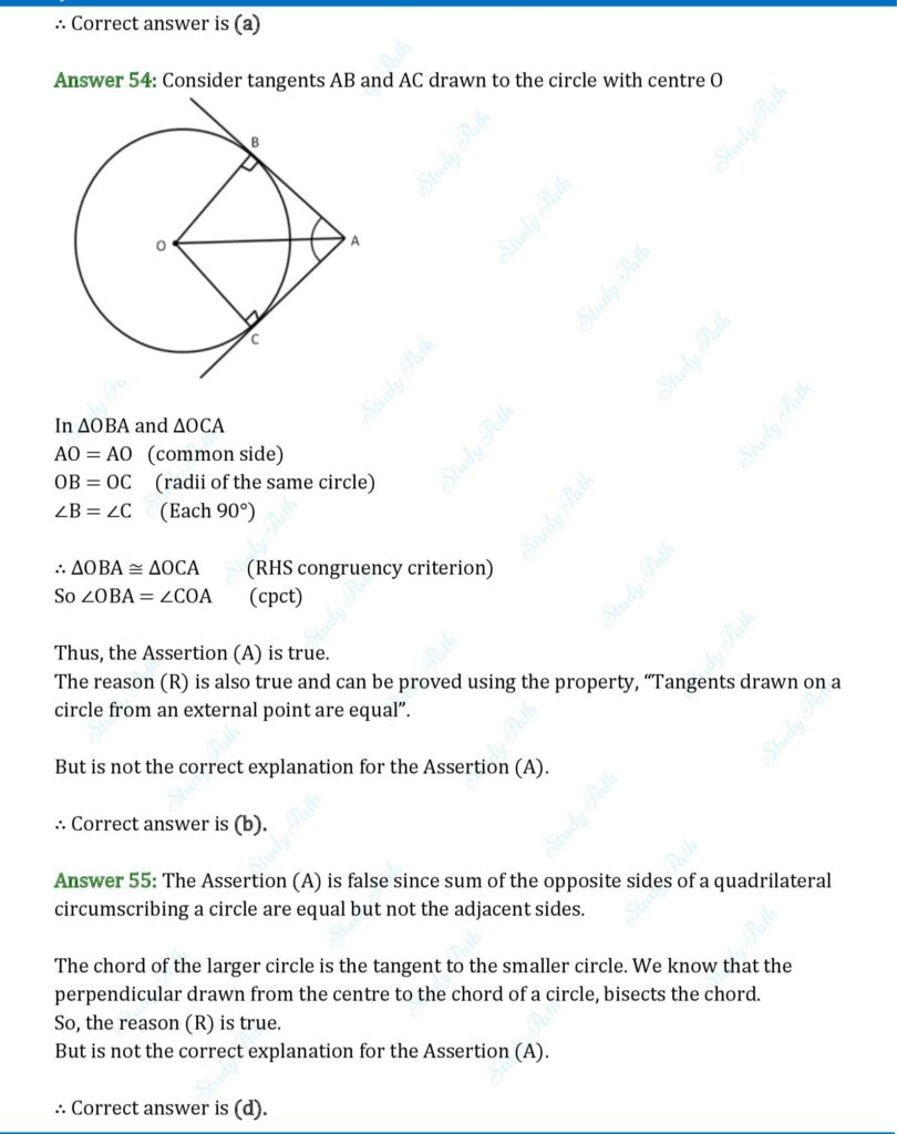 RS Aggarwal Class 10 Chapter 8 MCQs (Multiple Choice Questions) Solutions 31