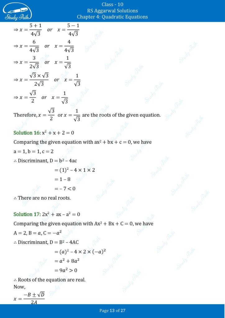 RS Aggarwal Class 10 Ex 4B Solutions 13