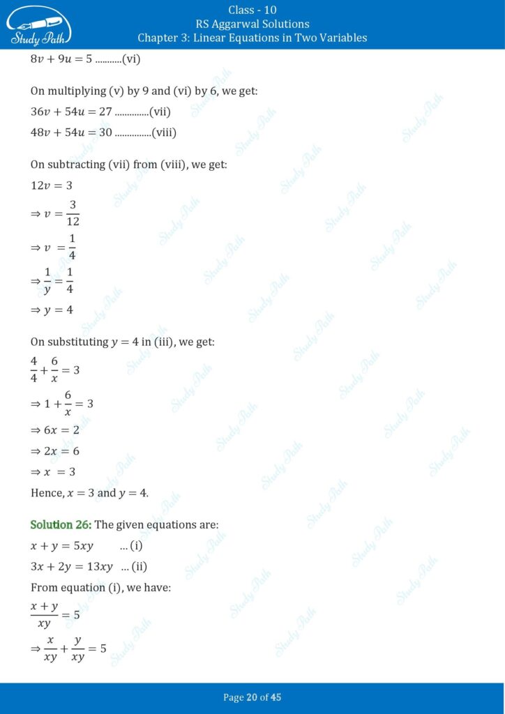 RS Aggarwal Class 10 Exercise 3B Solutions 20