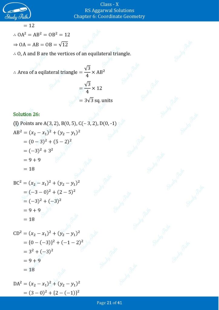RS Aggarwal Class 10 Exercise 6A Solutions 21
