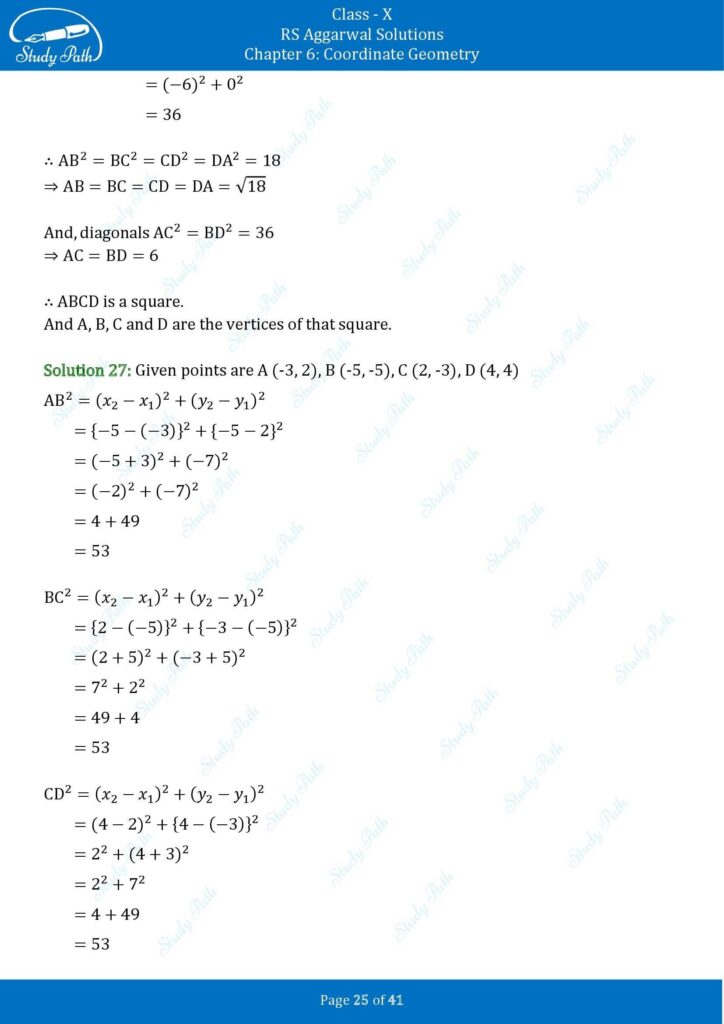 RS Aggarwal Class 10 Exercise 6A Solutions 25