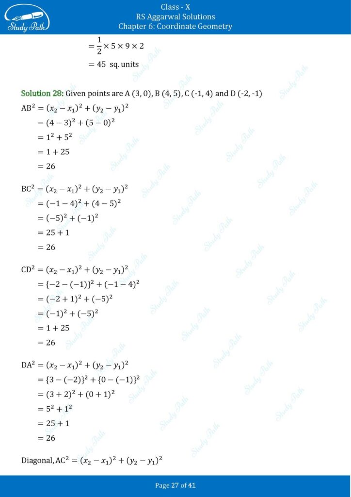 RS Aggarwal Class 10 Exercise 6A Solutions 27