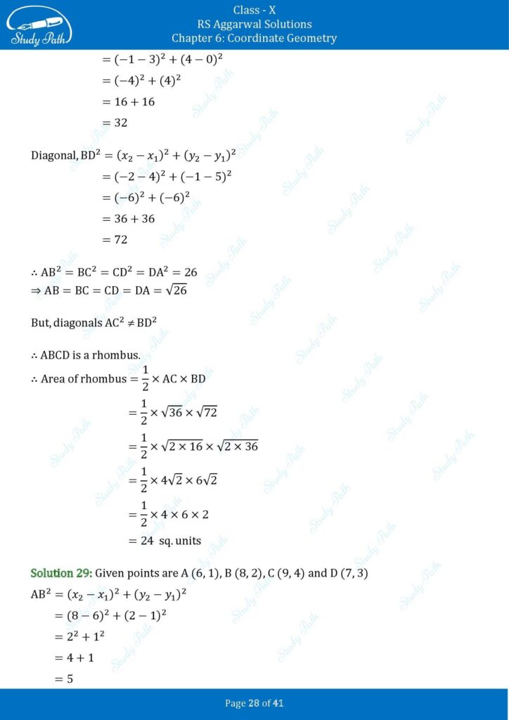 RS Aggarwal Class 10 Exercise 6A Solutions 28