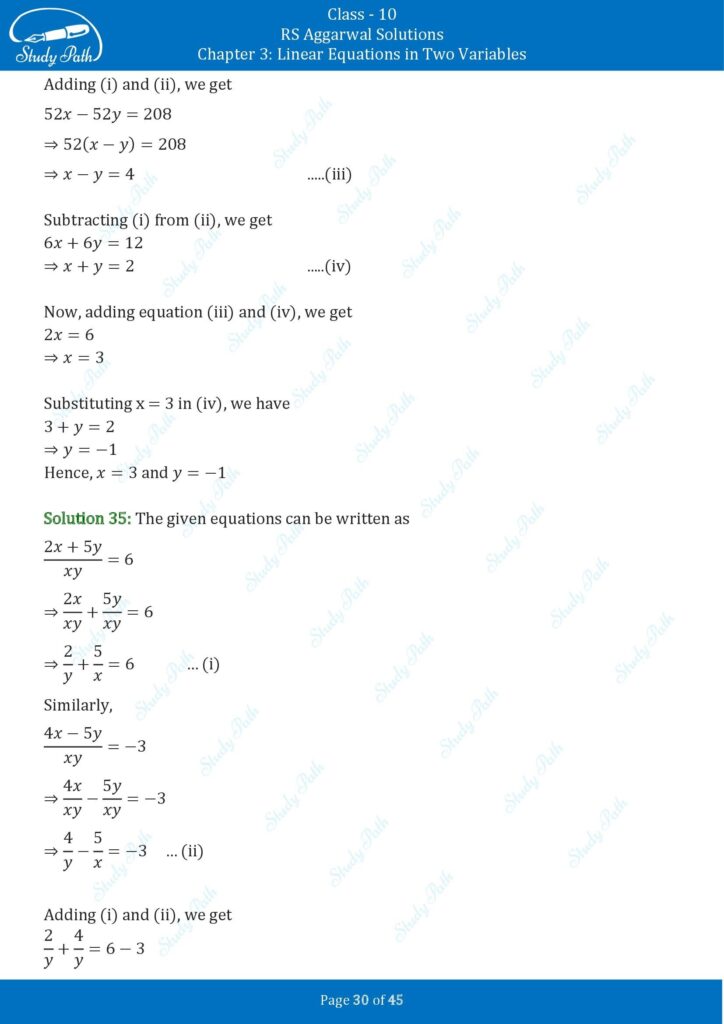 RS Aggarwal Class 10 Exercise 3B Solutions 30