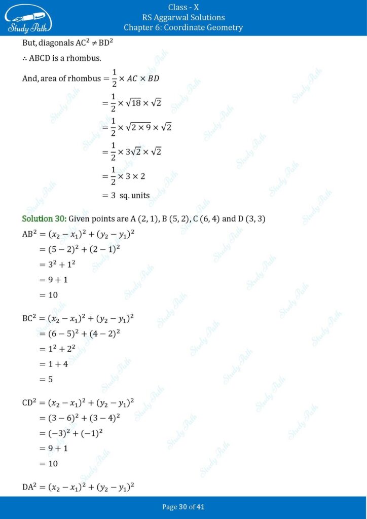 RS Aggarwal Class 10 Exercise 6A Solutions 30