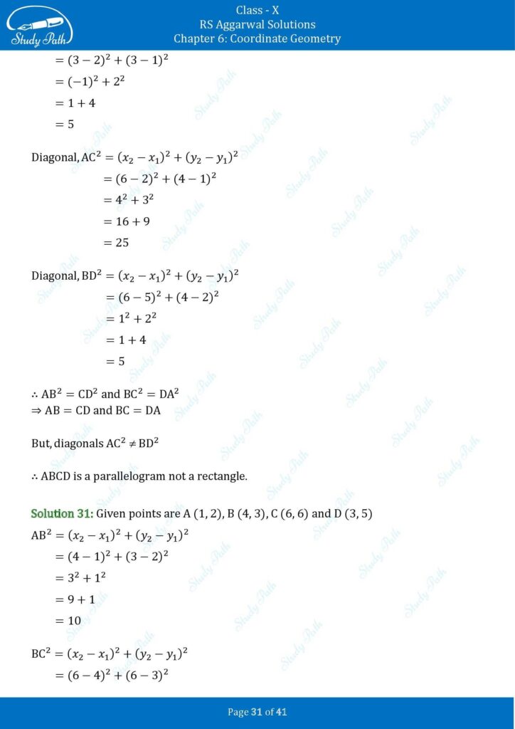 RS Aggarwal Class 10 Exercise 6A Solutions 31