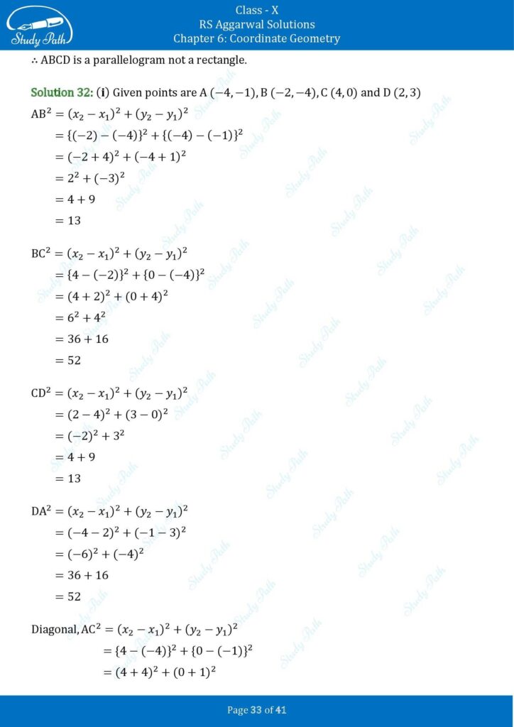 RS Aggarwal Class 10 Exercise 6A Solutions 33