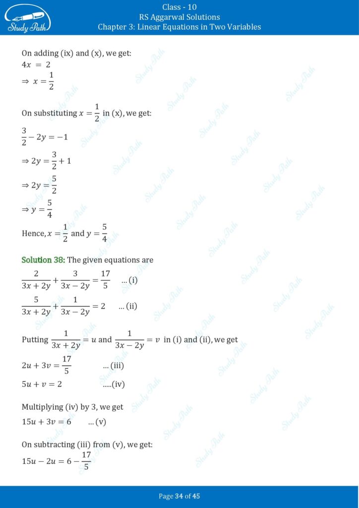 RS Aggarwal Class 10 Exercise 3B Solutions 34