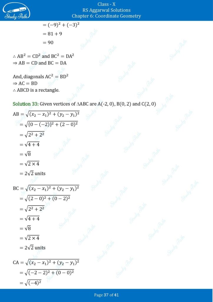 RS Aggarwal Class 10 Exercise 6A Solutions 37