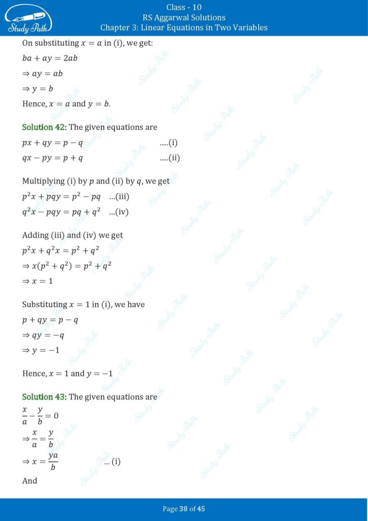 RS Aggarwal Class 10 Exercise 3B Solutions 38