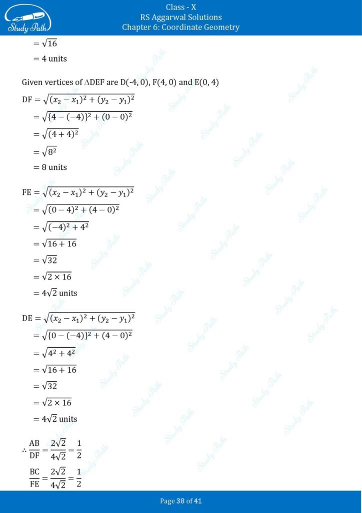 RS Aggarwal Class 10 Exercise 6A Solutions 38