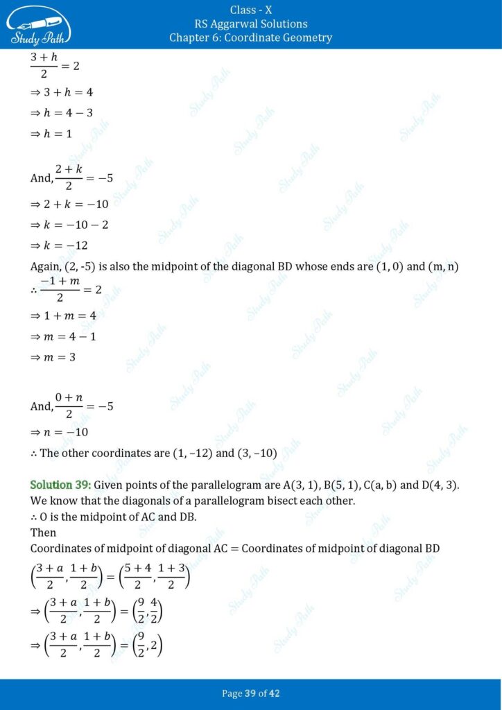 RS Aggarwal Class 10 Exercise 6B Solutions 39