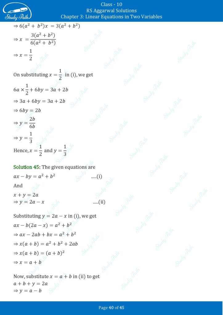 RS Aggarwal Class 10 Exercise 3B Solutions 40