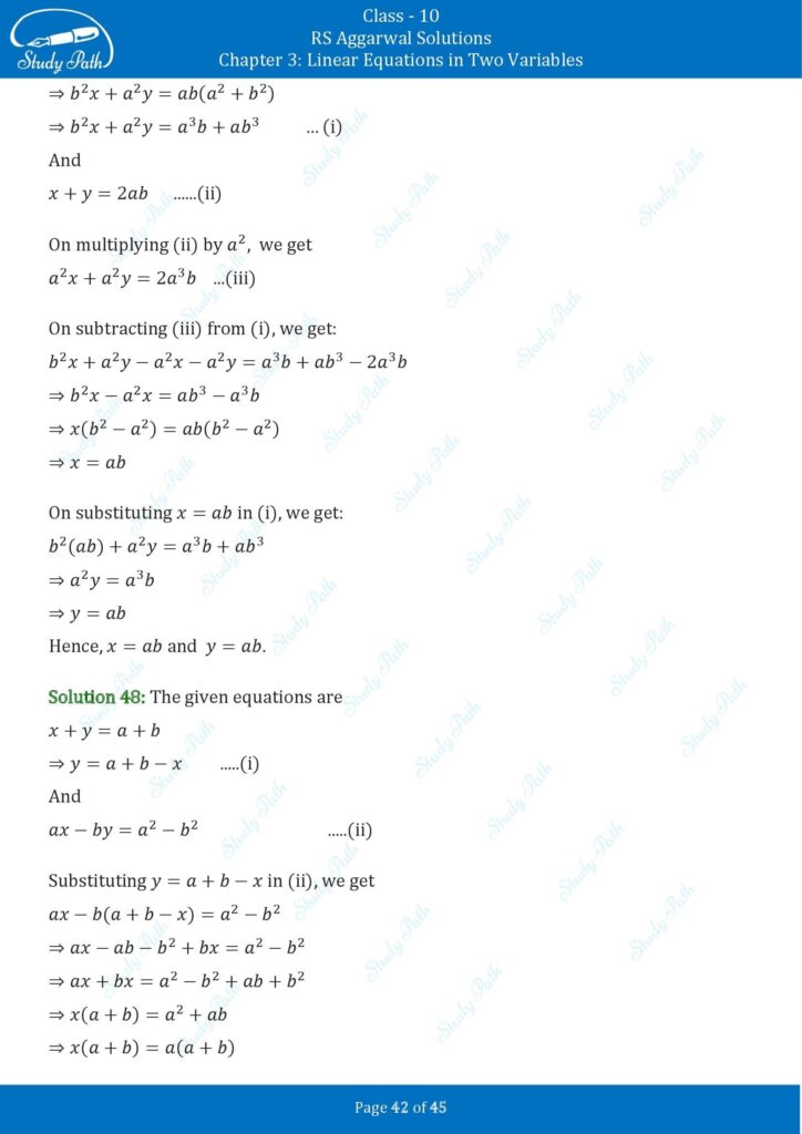 RS Aggarwal Class 10 Exercise 3B Solutions 42