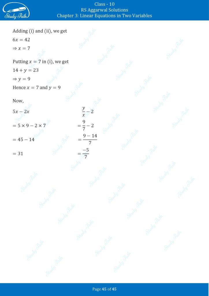 RS Aggarwal Class 10 Exercise 3B Solutions 45