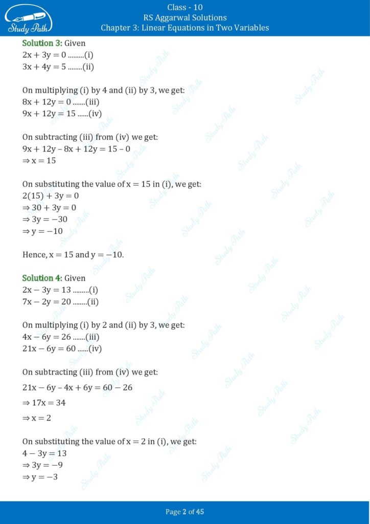 RS Aggarwal Class 10 Exercise 3B Solutions 2