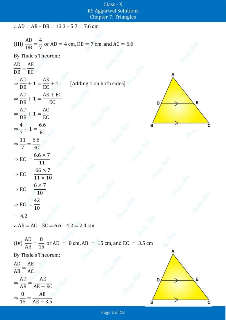 RS Aggarwal Class 10 Chapter 7 Test Yourself Solutions 2