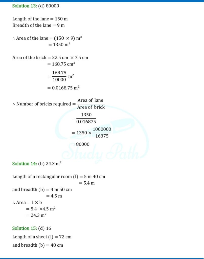 RS Aggarwal Class 6 Exercise 21E Solutions 6